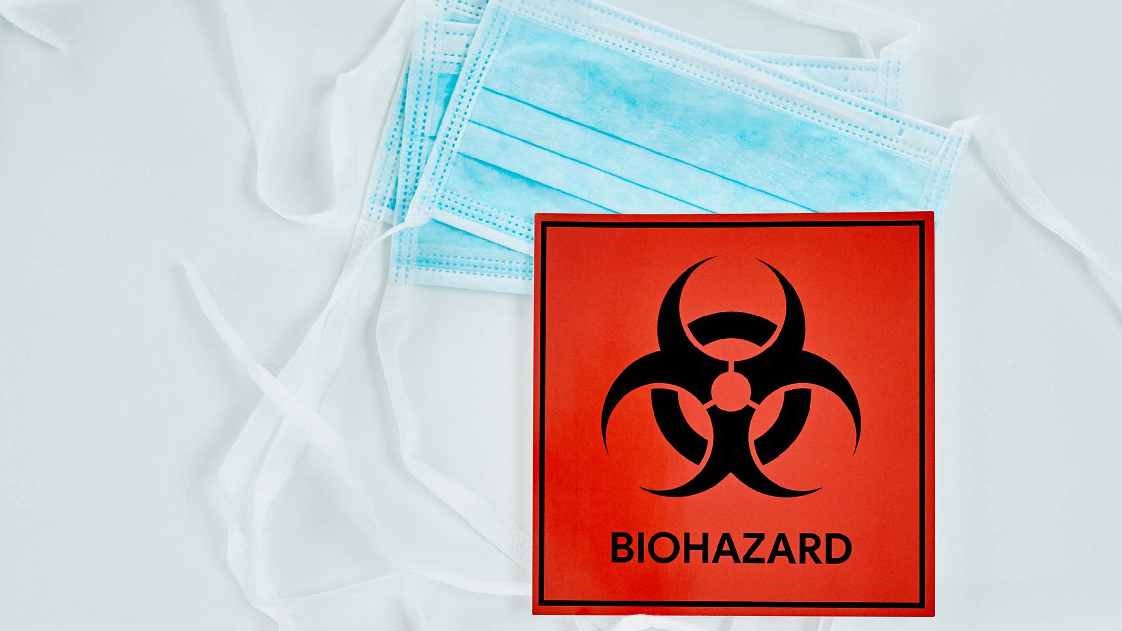 Biohazard sign and mask