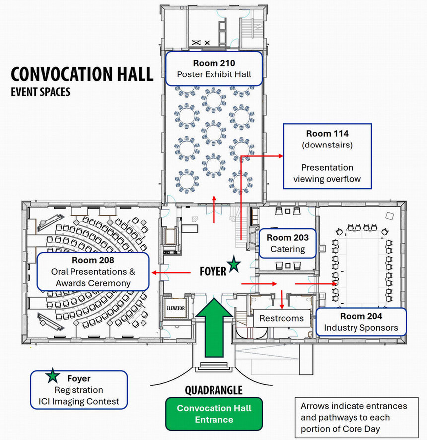 Map of convocation hall
